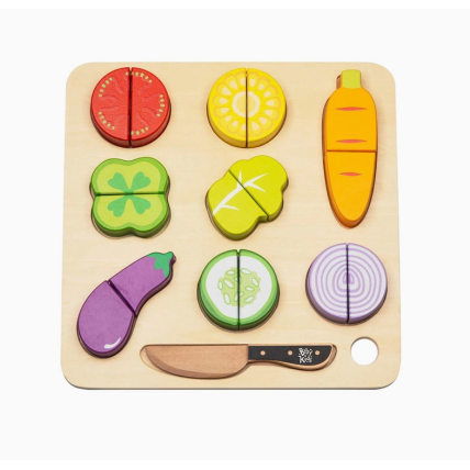,,BusyKids" montessori medinis žaidimas ,,Daržovės"