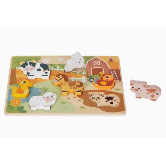 ,,BusyKids" medinė dėlionė ,,Ūkio gyvūnai" 1