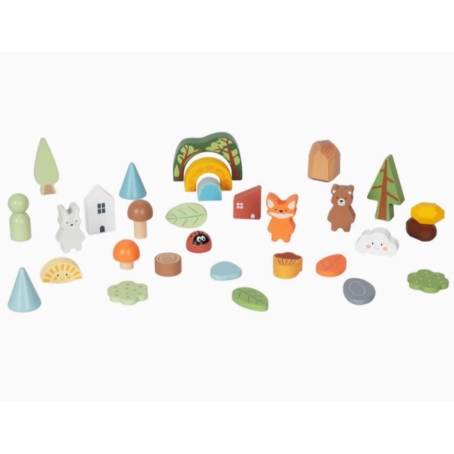 ,,BusyKids" montessori medinių figūrėlių rinkinys ,,Miškas" 6