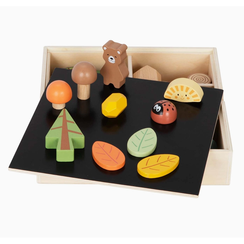 ,,BusyKids" montessori medinių figūrėlių rinkinys ,,Miškas" 5