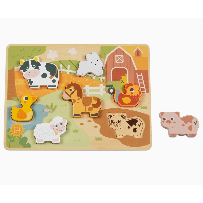 ,,BusyKids" medinė dėlionė ,,Ūkio gyvūnai"