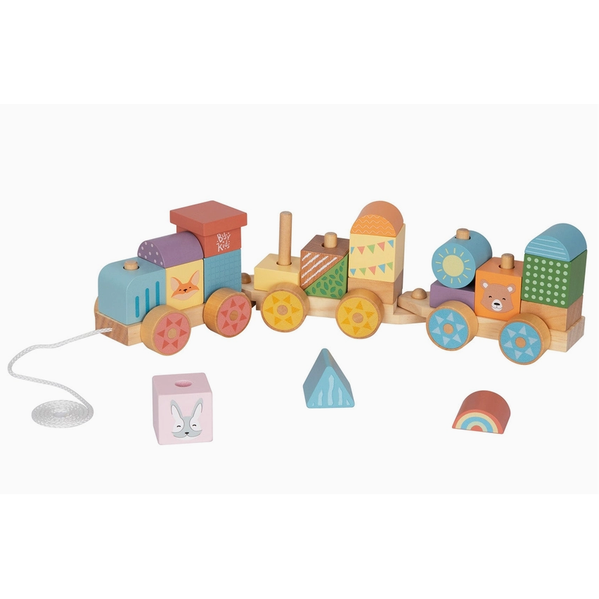 ,,BusyKids" medinis traukinukas