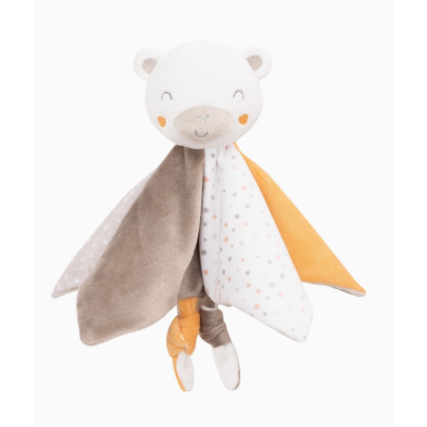 Migdukas su žaisliuku ir barškučiu